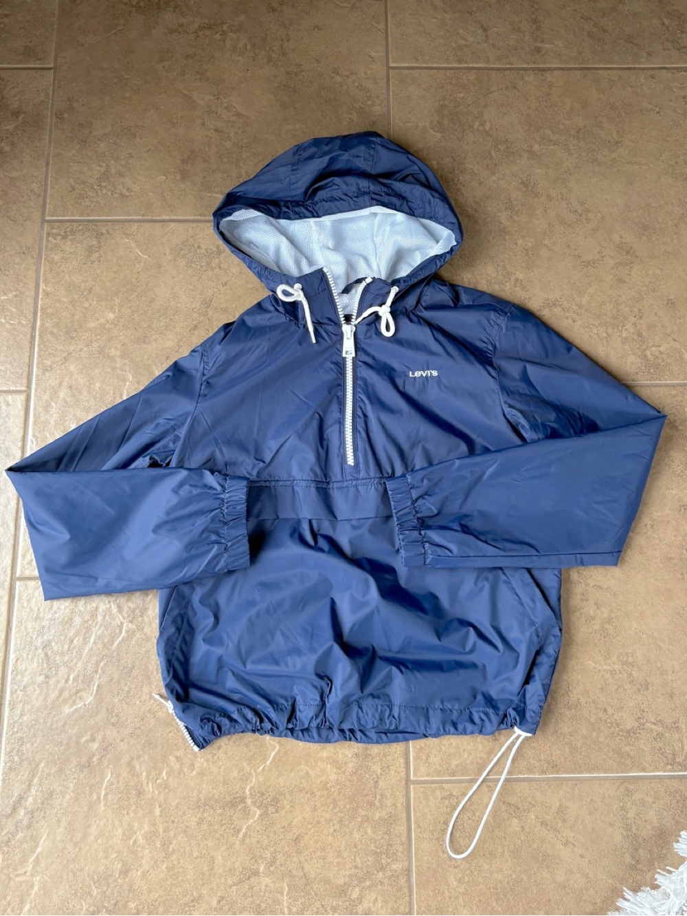Levi's Navy Hooded Anorak Windbreaker • Size S